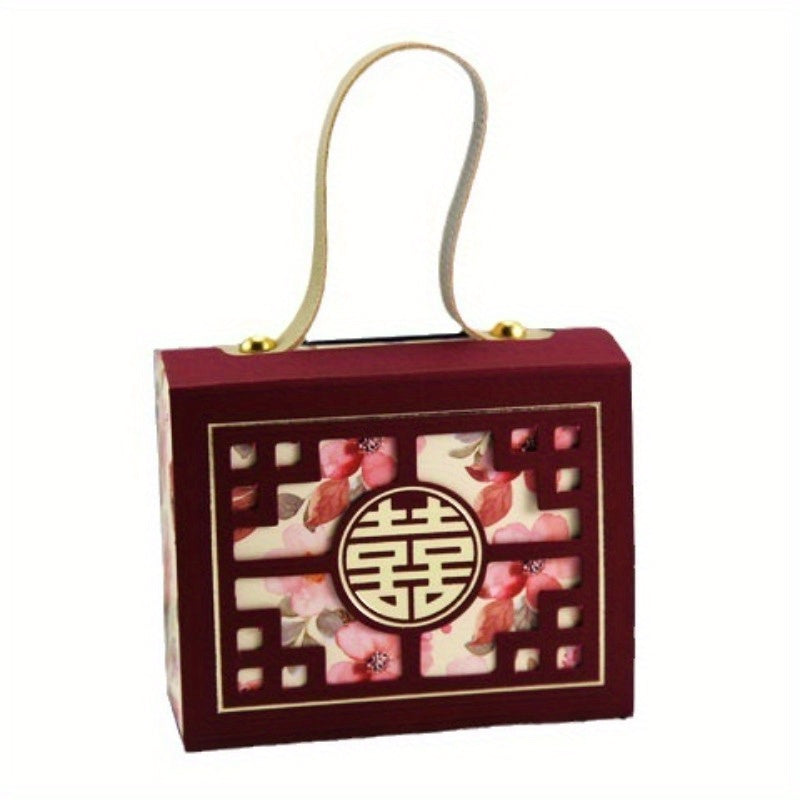 5pcs Chinese Candy Box Wedding Year Gift Advanced Packaging Folding Required