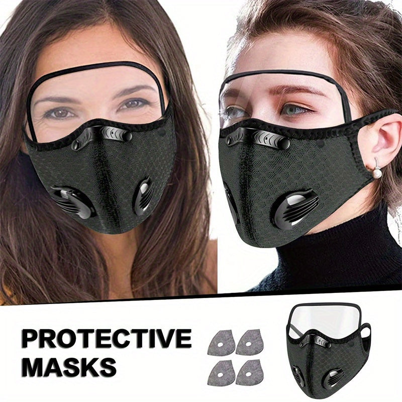 Removable Face Mask Reusable Face Mask With Exhalation Valve Transparent Visible