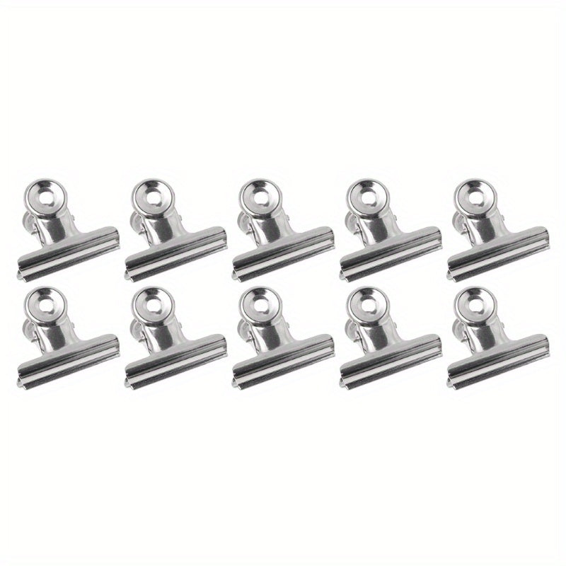 6pcs 38mm Bulldog Grip Clips Food Bag Sealing Clamp Kitchen Office School Supply