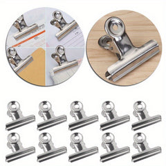 6pcs 38mm Bulldog Grip Clips Food Bag Sealing Clamp Kitchen Office School Supply