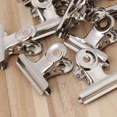 6pcs 38mm Bulldog Grip Clips Food Bag Sealing Clamp Kitchen Office School Supply