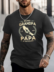 Men's Stylish Fists Pattern Shirt Casual Breathable Crew Neck Short Sleeve