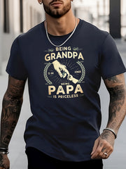 Men's Stylish Fists Pattern Shirt Casual Breathable Crew Neck Short Sleeve