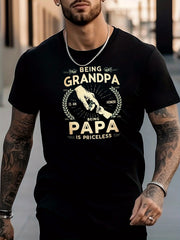Men's Stylish Fists Pattern Shirt Casual Breathable Crew Neck Short Sleeve