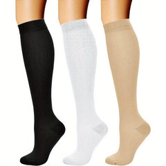 3 Pairs Compression Socks Circulation 15 20 MmHg Support Athletic Running