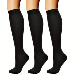 3 Pairs Compression Socks Circulation 15 20 MmHg Support Athletic Running