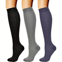 3 Pairs Compression Socks Circulation 15 20 MmHg Support Athletic Running