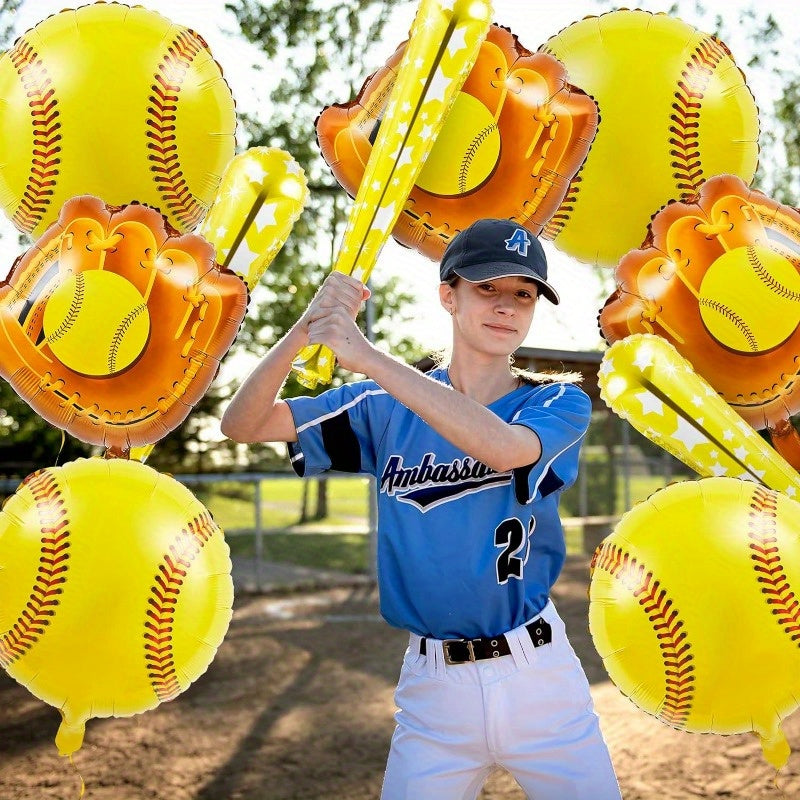 Softball Foil Balloon Softball Party Decoration