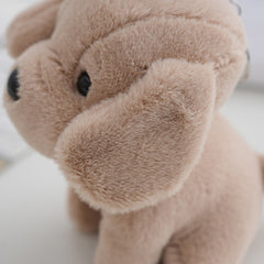 1pc Sitting Dog Plush Toy Keychain School Bag Doll Christmas Gift