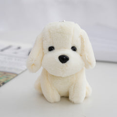 1pc Sitting Dog Plush Toy Keychain School Bag Doll Christmas Gift