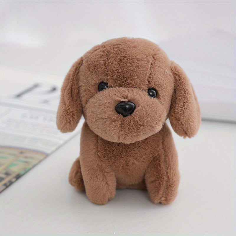 1pc Sitting Dog Plush Toy Keychain School Bag Doll Christmas Gift