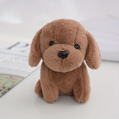 1pc Sitting Dog Plush Toy Keychain School Bag Doll Christmas Gift