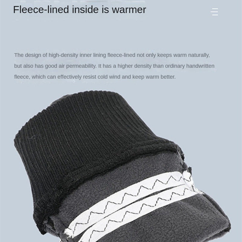 Men's Winter Cycling Gloves Touch Screen Polar Fleece Warm Sports Driving Gloves