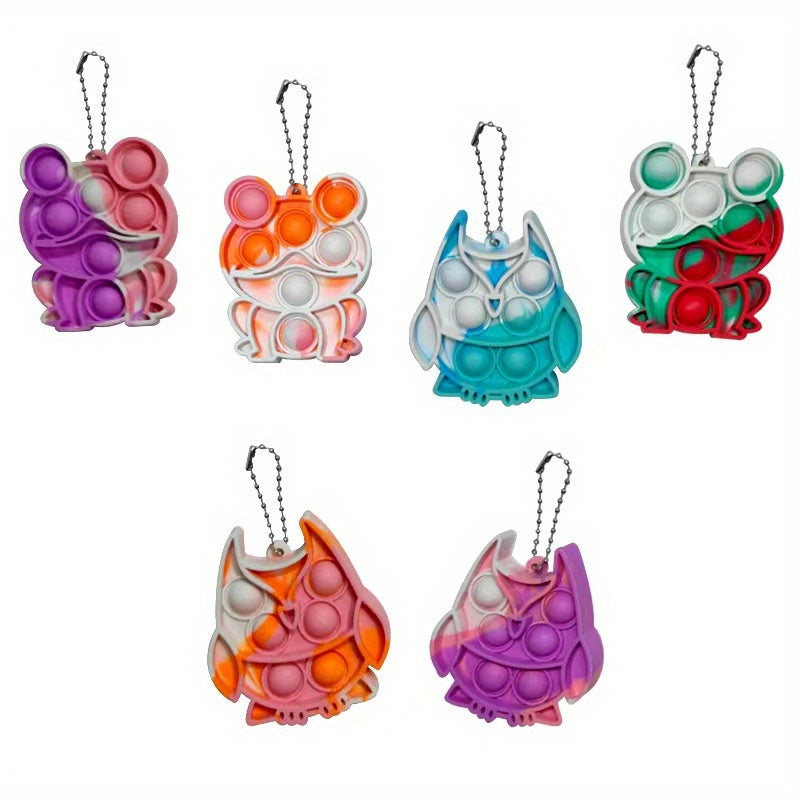 Cute Frog Lobster Octopus Bat Keychain Keyring Cartoon Mini Key Chain Pendant