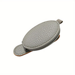Car Sun Visor Sunglasses Holder Magnetic PU Leather Clip