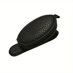 Car Sun Visor Sunglasses Holder Magnetic PU Leather Clip
