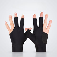 Fingerless 3 Finger Billiards Gloves Left Hand High Elastic Gloves