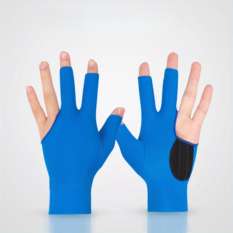 Fingerless 3 Finger Billiards Gloves Left Hand High Elastic Gloves