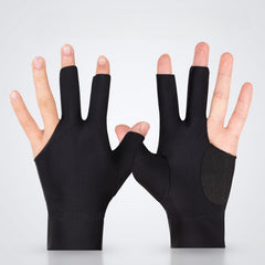 Fingerless 3 Finger Billiards Gloves Left Hand High Elastic Gloves