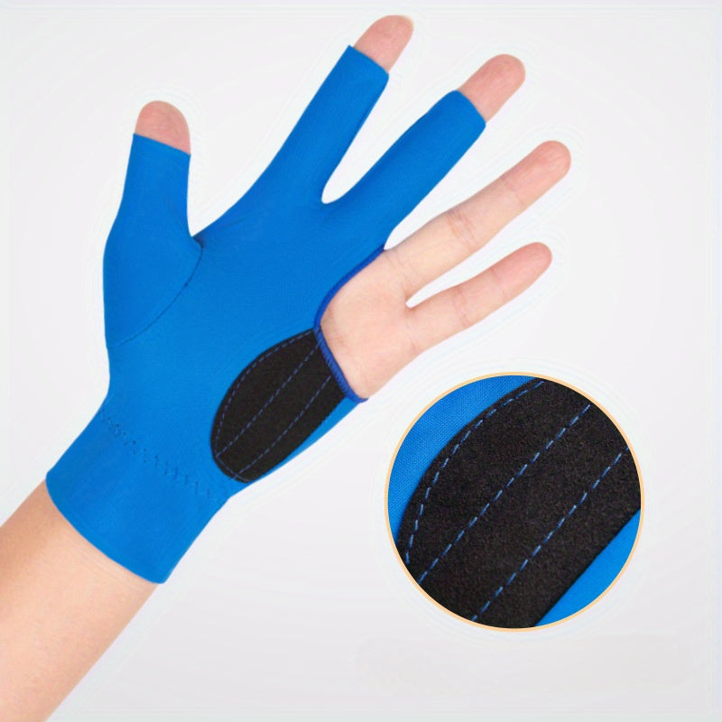 Fingerless 3 Finger Billiards Gloves Left Hand High Elastic Gloves