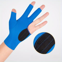 Fingerless 3 Finger Billiards Gloves Left Hand High Elastic Gloves