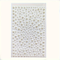 Pearl Stickers Flat Back Pearls Self Adhesive for Makeup Nail Art DIY Home Decor