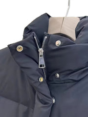 Women's Block Puffer Jacket Winter Warm Coat