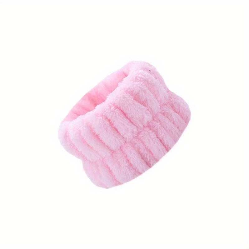 Spa Face Wash Wrist Band Microfiber Towel Hair Ring
