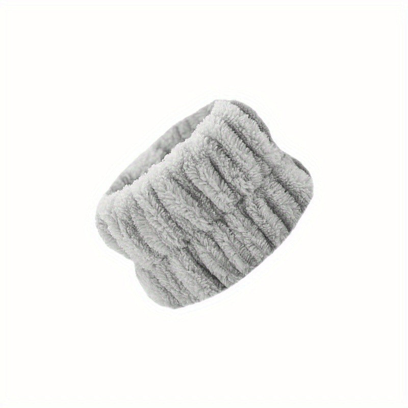Spa Face Wash Wrist Band Microfiber Towel Hair Ring
