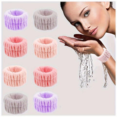 Spa Face Wash Wrist Band Microfiber Towel Hair Ring