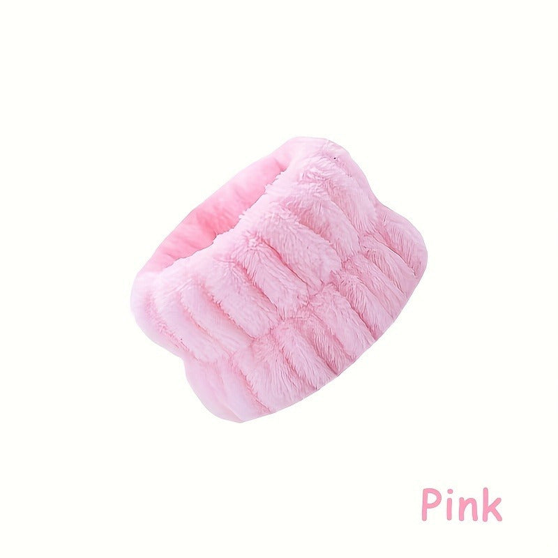 Spa Face Wash Wrist Band Microfiber Towel Hair Ring