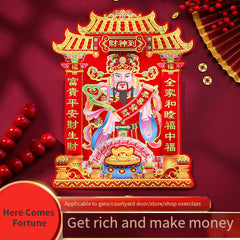 Fortune God Paste Wall Flannel Cloth Dragon Year Decoration