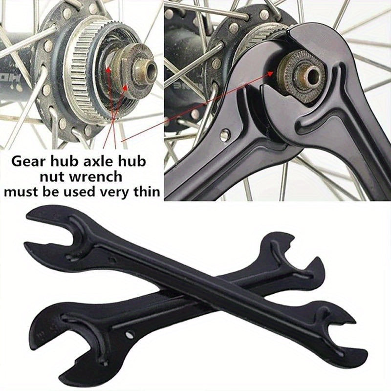 Bike Hub Repair Tools Double Ended Cone Wrench Bicycle Head Open End Spanner