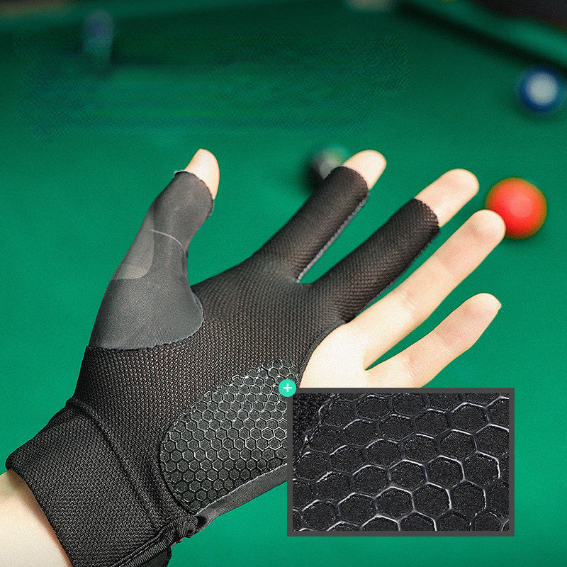 Pro Billiard Gloves Light & Breathable 3-Finger Fingerless Non-slip Glove