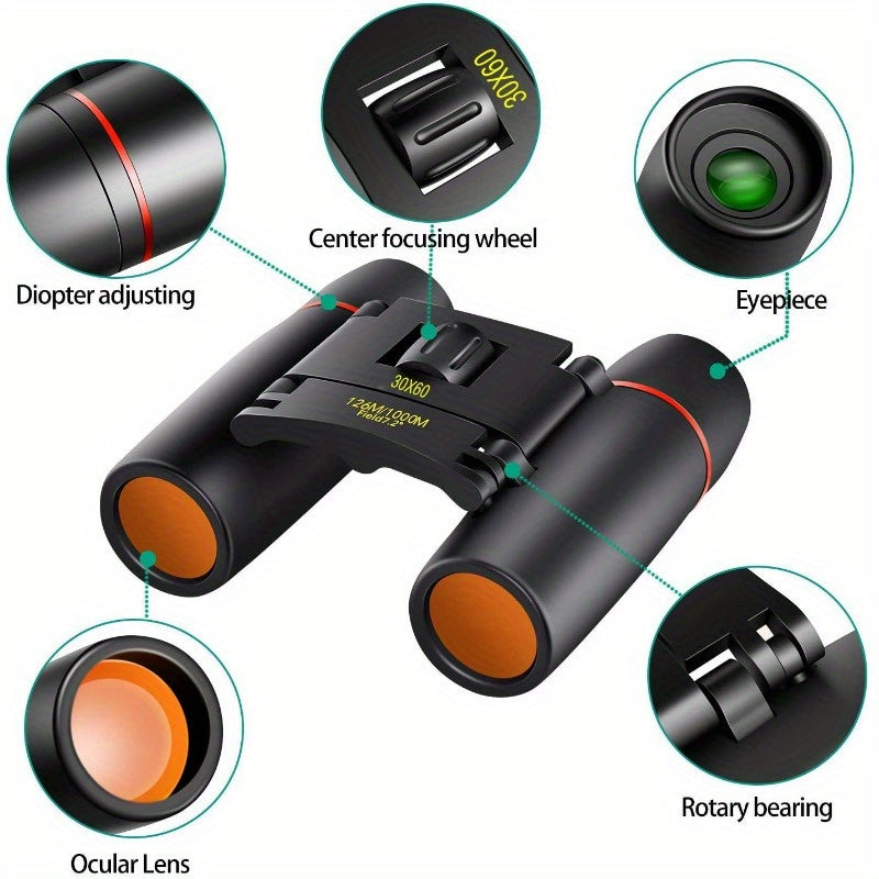Portable High-Definition Binoculars for Travel and Hiking