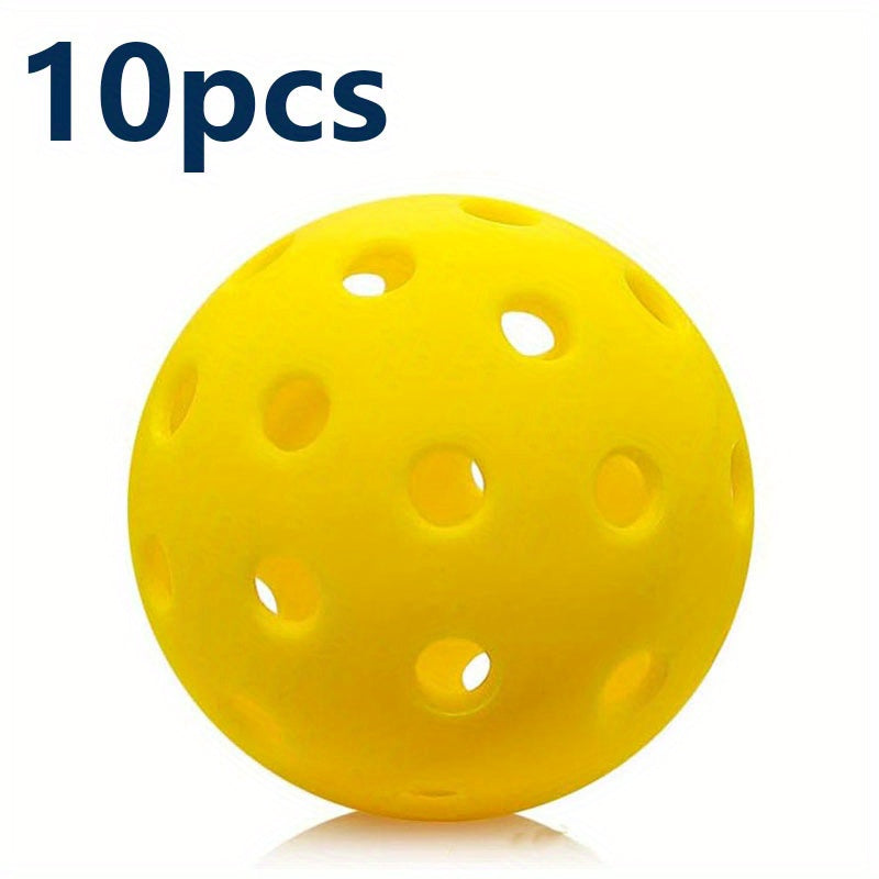 10pcs Pickleball Balls, Ideal for Outdoor & Indoor Courts