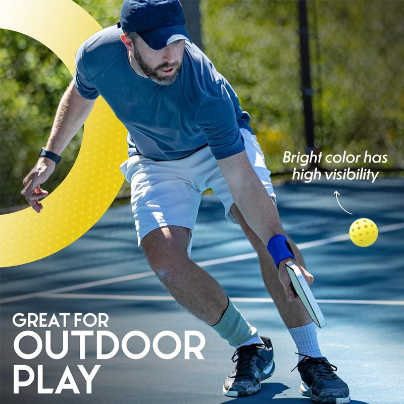 10pcs Pickleball Balls, Ideal for Outdoor & Indoor Courts