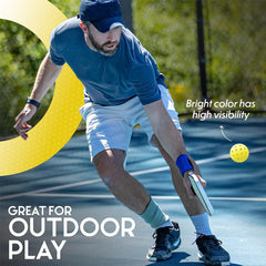 10pcs Pickleball Balls, Ideal for Outdoor & Indoor Courts