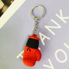 Creative Pvc Boxing Gloves Keychain Keyring Bag Ornament Pendant