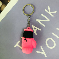 Creative Pvc Boxing Gloves Keychain Keyring Bag Ornament Pendant
