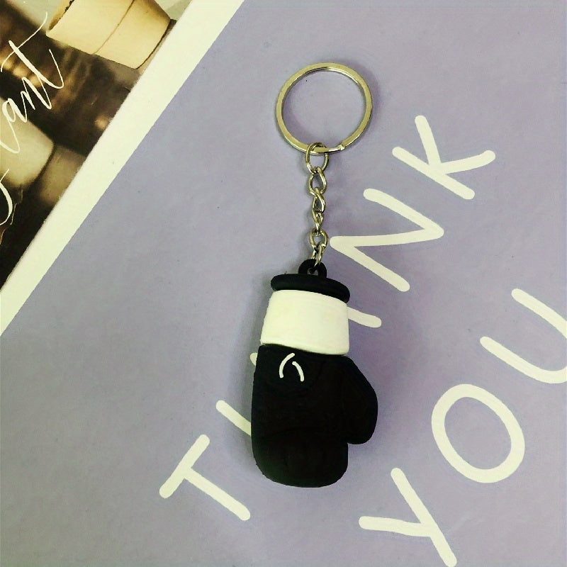 Creative Pvc Boxing Gloves Keychain Keyring Bag Ornament Pendant