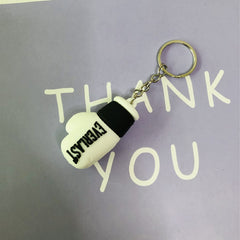 Creative Pvc Boxing Gloves Keychain Keyring Bag Ornament Pendant