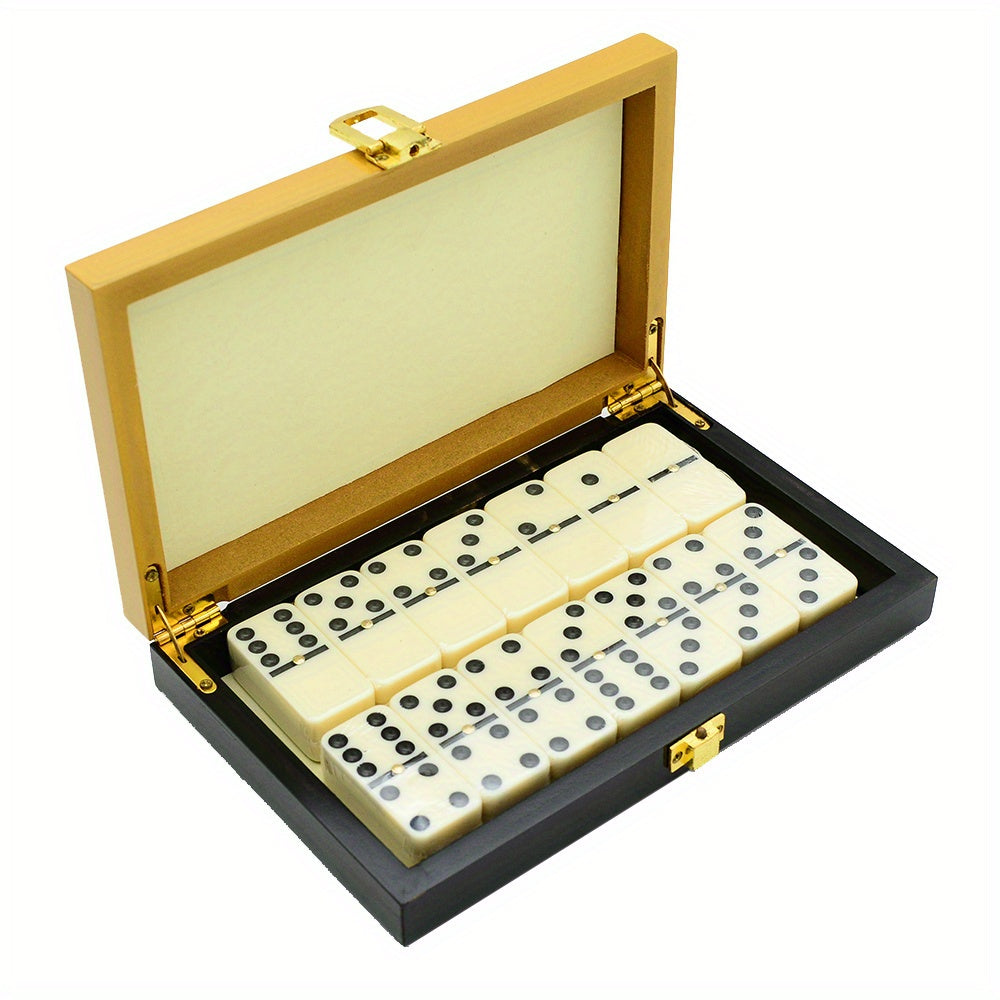 Dominoes Board Game Set in Wooden Box - 28pcs