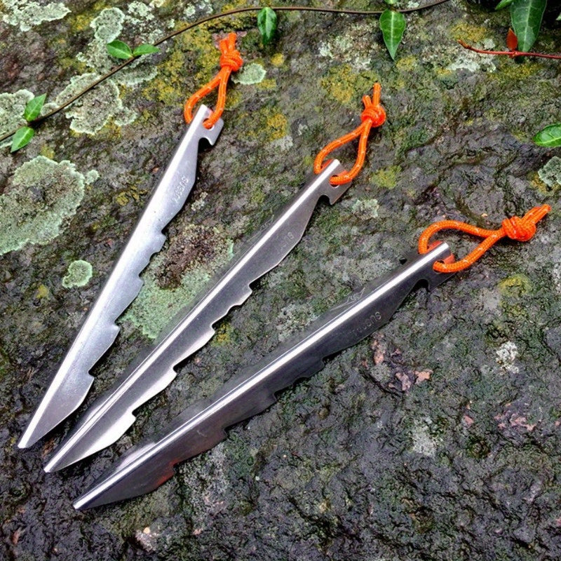 Stainless Steel V-shaped Tent Nail for Outdoor Camping