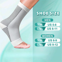 2 Pairs Toeless Compression Socks & Ankle Sleeves