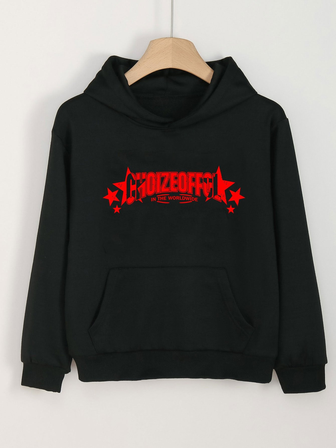 Girls' Letter Print Hoodies With Pocket Pullover For Spring Fall Sports Gift