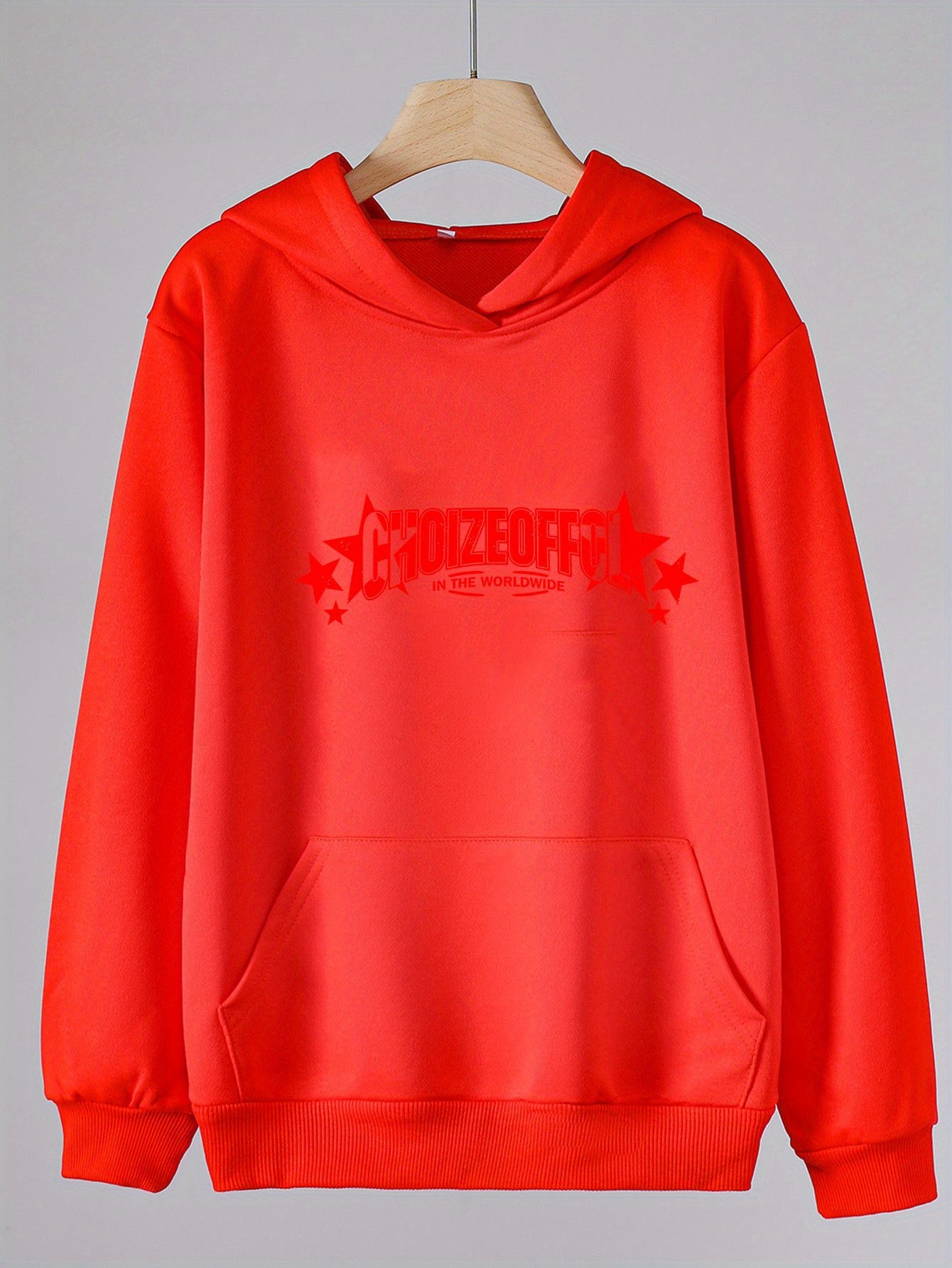 Girls' Letter Print Hoodies With Pocket Pullover For Spring Fall Sports Gift