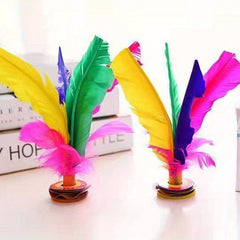Goose Feather Shuttlecock Kicking Toy Fitness Training Equipment