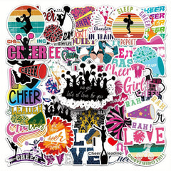50pcs Cheerleading Stickers Laptop Skateboard Guitar Phone Travel