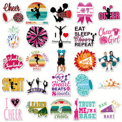 50pcs Cheerleading Stickers Laptop Skateboard Guitar Phone Travel